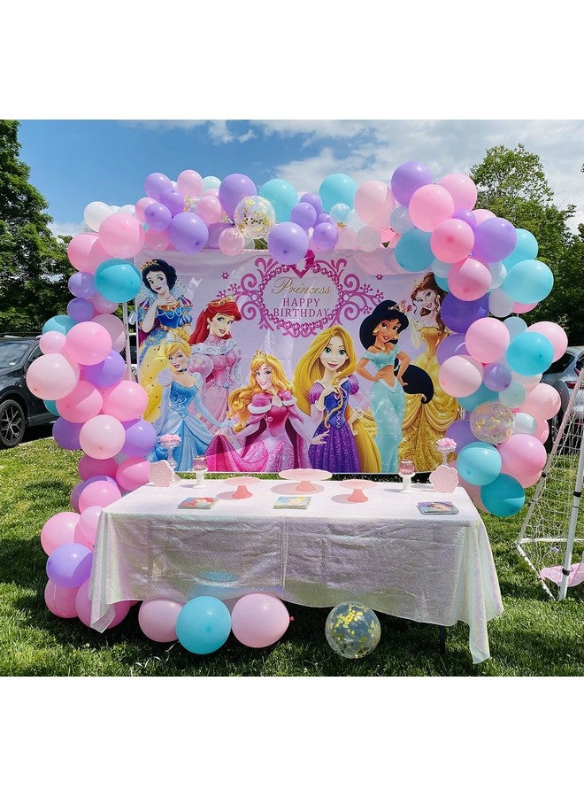 Princess Backdrop Pink Baby Shower Backdrop For Girl 1St Birthday Photography Background Princess Birthday Party Supplies Table Decoration Banner Customized Backdrops (5X3Ft)