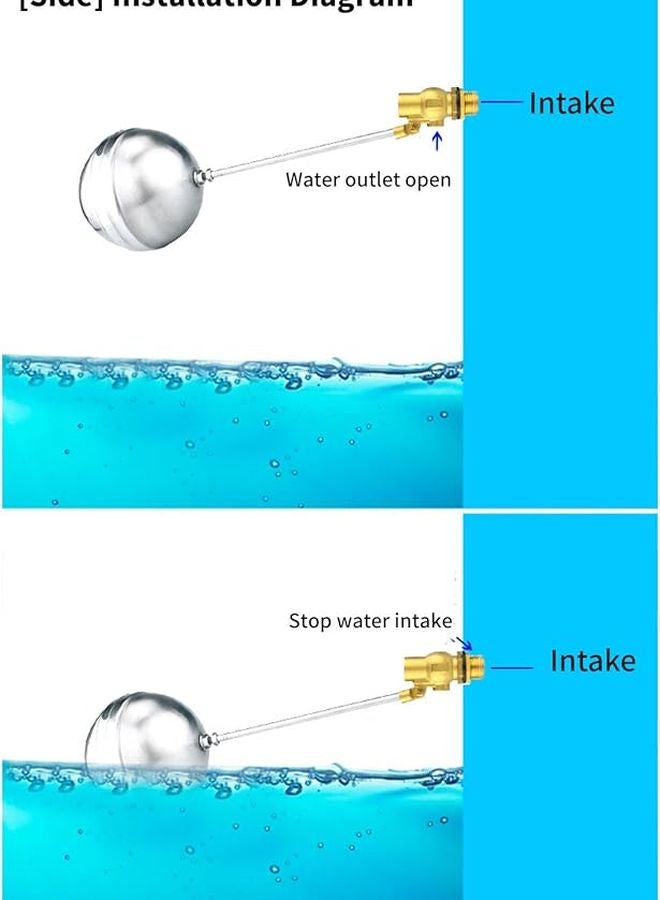 Brass Float Valve For Water Tank Automatic Level Control Hot And Cold Color H - Image 5