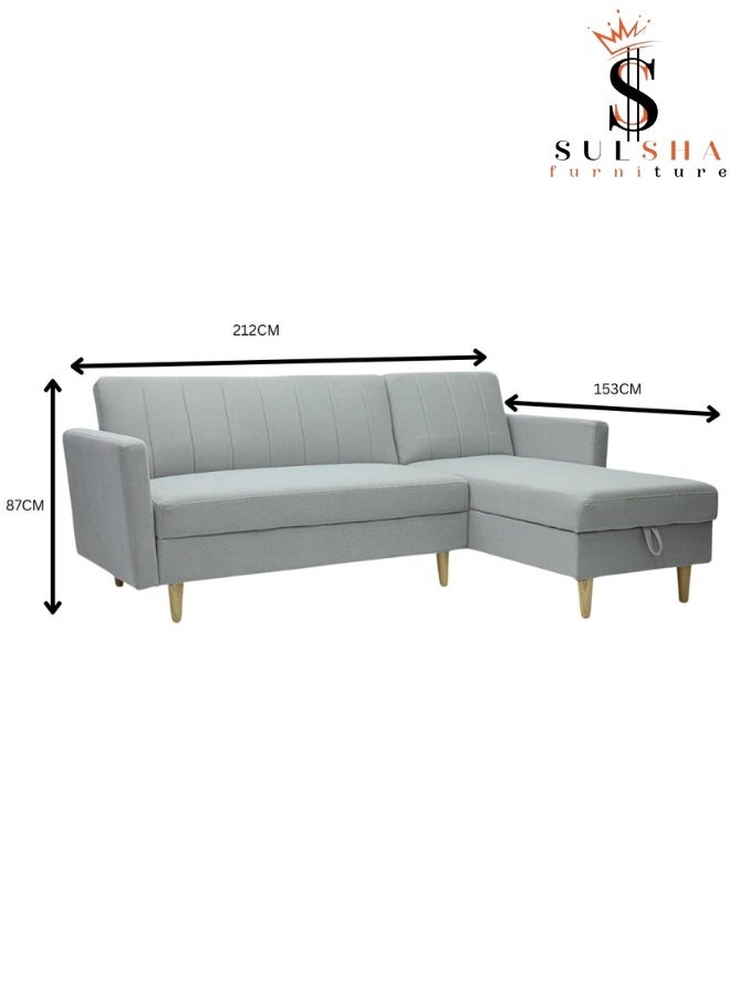 Sulsha New High Quality L Shape Corner Sofa Grey, Lounge Area Sofa, Sofa Bed With Chaise Fabric With Wooden Legs - pzsku/ZB998DE9529BD50453A3DZ/45/_/1721727654/27c361bb-d750-4bc6-867a-39d5ed8c12a0