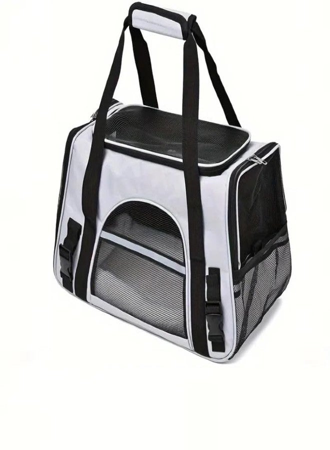 QQLe Cat Carriers, Dog Carriers, Pet Carriers – Airline-Approved Soft-Sided Bag for Cats & Small Dogs (Up to 15 lb), Foldable, Breathable Mesh, Privacy Cover, Washable & Lightweight - Image 1