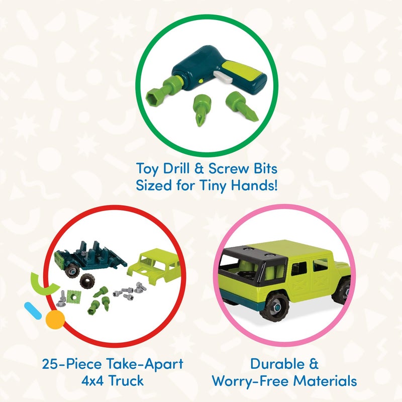 Battat â€“ Construction Toys for Kids, Toddlers â€“ Developmental Toy Vehicle Kit â€“ Take Apart Truck with Screwdriver and Tools - 3+ Years - Image 2