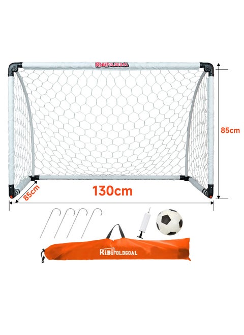 Portable Folding Soccer Goal Set Support Rod Net And Mini Ball With Carrying Bag 130x85x85CM, Size XL