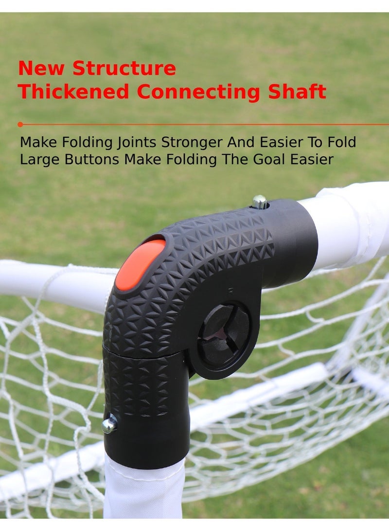 كيبي طقم مرمى كرة قدم محمول وقابل للطي بأعمدة داعمة وشبكة وحقيبة حمل، 130×85×85 سم - Image 5