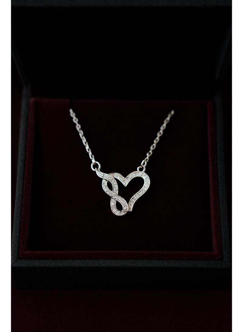 3Diamonds 3Diamonds Platinum-Plated Infinity Heart Necklace – Elegant Crystal Pendant for Women - Image 5
