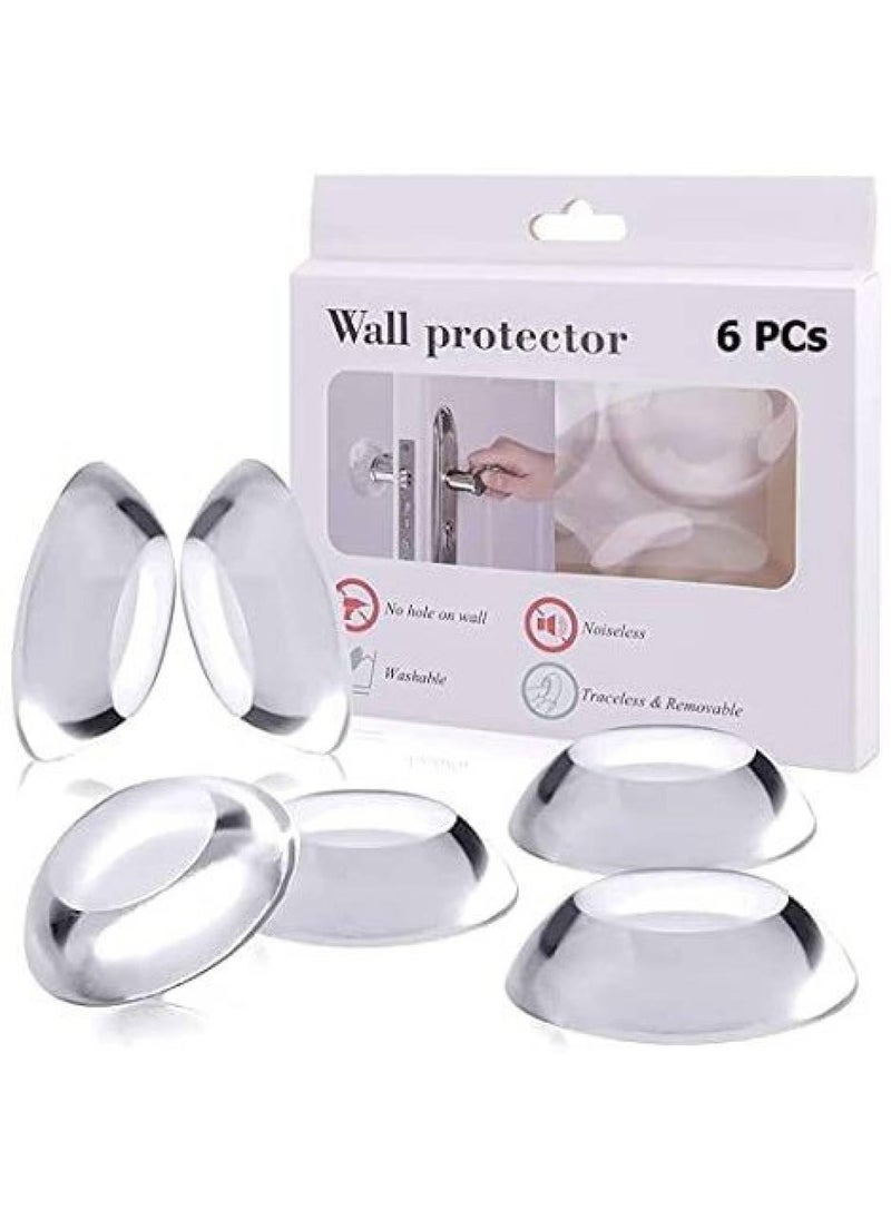 MERCEHIVE MERCEHIVE Door Stopper Wall Protector Shock Absorbing Noise Reduction DamageFree Pack of 6  - Image 1