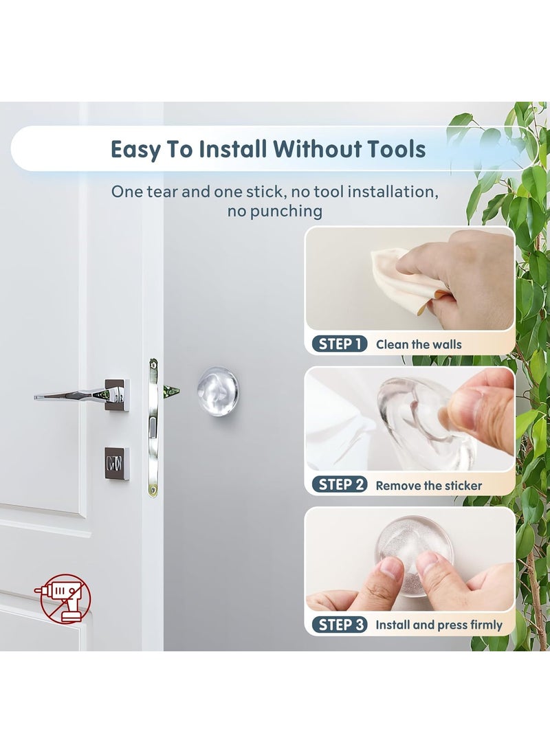 MERCEHIVE MERCEHIVE Door Stopper Wall Protector Shock Absorbing Noise Reduction DamageFree Pack of 6  - Image 5