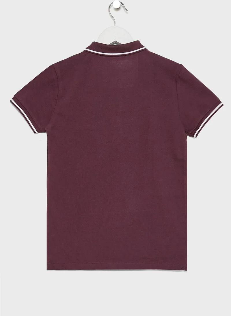 American Eagle Kids Tipped Polo