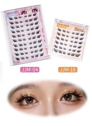 Self Adhesive Eyelashes Reusable Clusters Lash 14-16mm, No Glue Needed Lash Segmented False Eyelashes - view 2