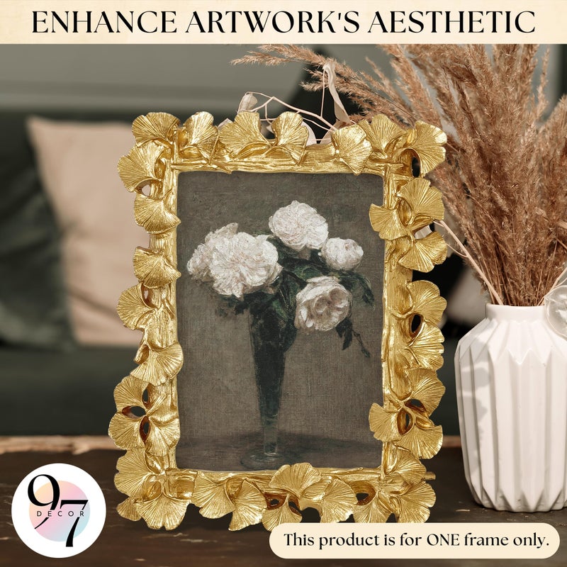 97 Decor Vintage Gold Picture Frames 5x7 - Fancy Gold Vintage Picture Frames 5x7  Cute Golden Ornate Frame 5 X 7  Decorative Antique Frame 5 By 7 For Tabletop And Wall Hanging  Antique Wall Decor - Image 2