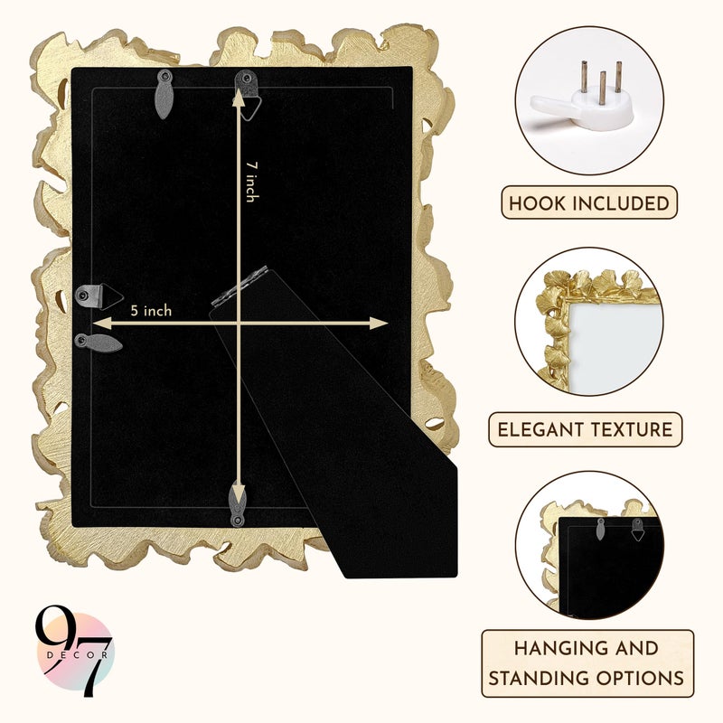 97 Decor Vintage Gold Picture Frames 5x7 - Fancy Gold Vintage Picture Frames 5x7  Cute Golden Ornate Frame 5 X 7  Decorative Antique Frame 5 By 7 For Tabletop And Wall Hanging  Antique Wall Decor - Image 4