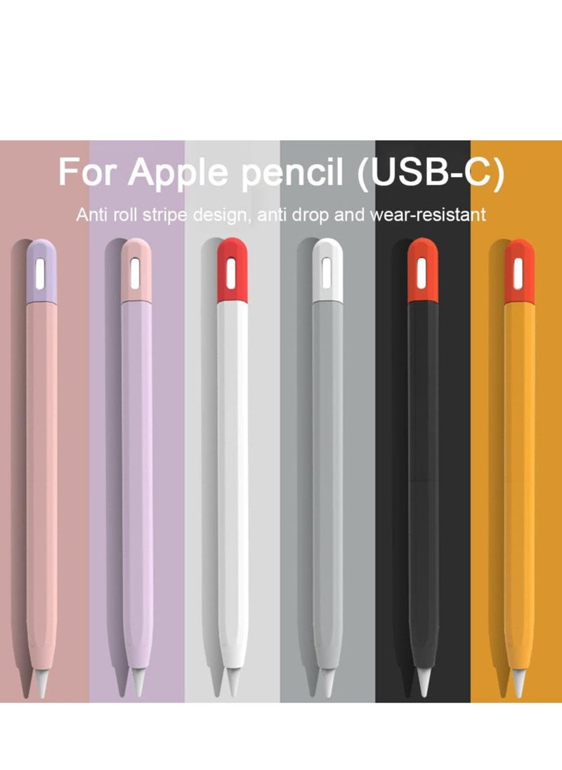 Generic - Silicone Grip for Apple Pencil 3nd Generation & Apple Pencil (USB-C) Grip Ergonomic Design Protective Case Cover Sleeve (Black) - Image 1