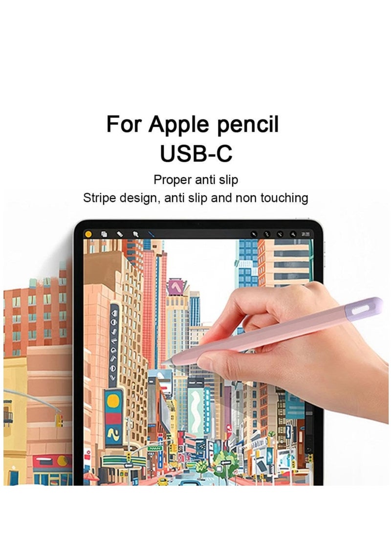 Generic - Silicone Grip for Apple Pencil 3nd Generation & Apple Pencil (USB-C) Grip Ergonomic Design Protective Case Cover Sleeve (Black) - Image 1