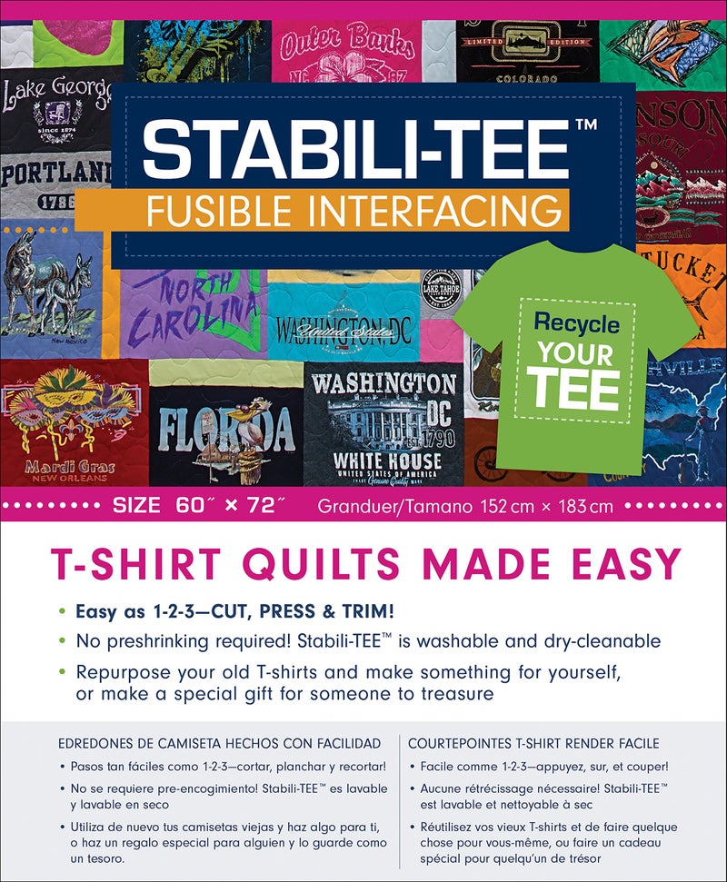C T PUBLISHING STABILI-TEE Fusible Interfacing Pack 60"X72" 100% Polyester, Multi - Image 2