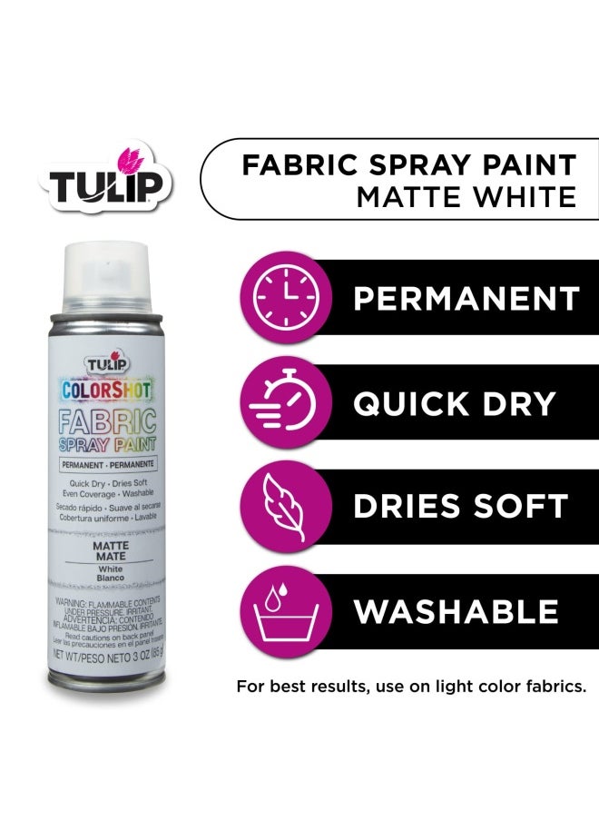 Tulip - Tulip Colorshot Instant Fabric Color 3Oz. White - Image 1