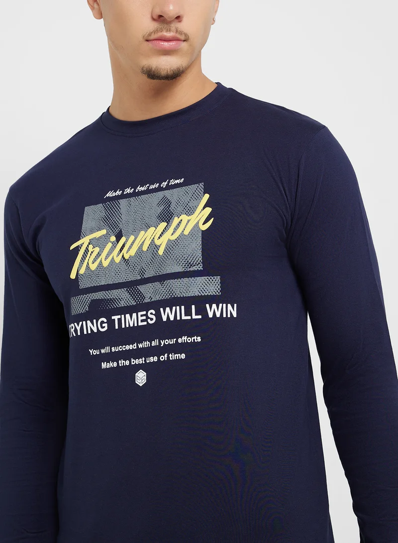 Seventy Five Basics Graphic Long Sleeve T-Shirt