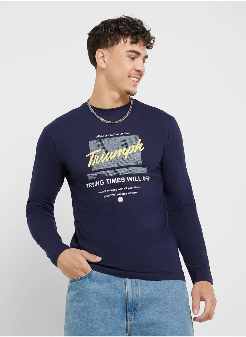 Seventy Five Basics Graphic Long Sleeve T-Shirt