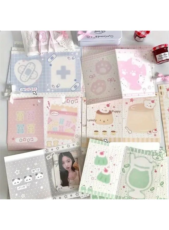 10 Pcs Kpop Photo Cards Style4 Pastel Bunny Teddy Bear Cupcake Decorations Collectible Trading Cards - Image 3