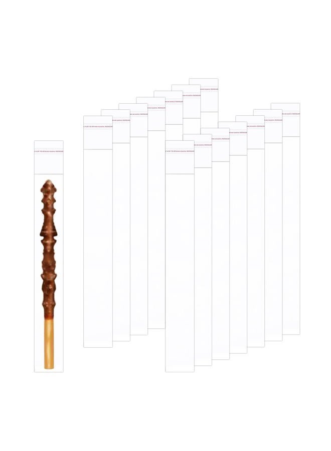 KnR Harmony أكياس سيلوفان طويلة 300 قطعة 1x8" رفيعة ذاتية اللصق أكياس سيلوفان شفافة قابلة لإعادة الإغلاق OPP بولي أكياس 2 مل لفرشاة الأسنان قلم حلوى حرف هدايا تفضيلات ملعقة قهوة فرشاة شفاه - Image 1