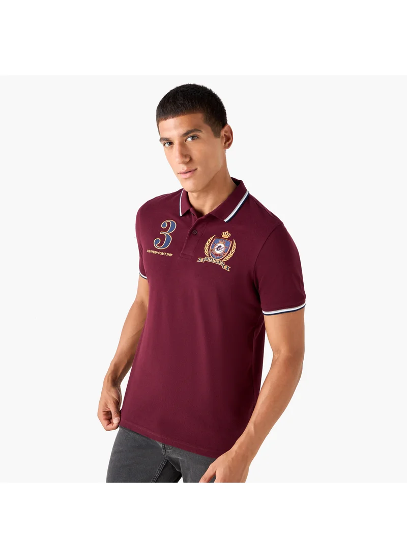 سبلاش فيڤ Logo Embroidered Polo T-shirt