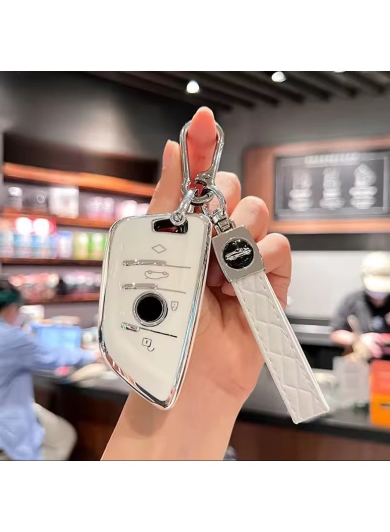 For TPU Key Fob Cover With keychain For X1 X2 X3 X5 X6 2 5 6 7 Series - Image 3