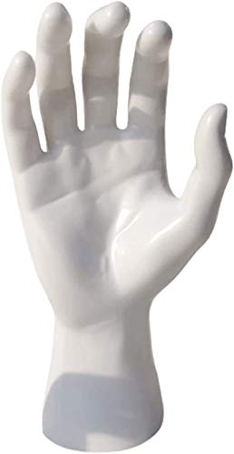koTTIYA Hand Mannequin Jewelry Display Stand Male Hand Model Bracelet Bangle Gloves Ring Display Stand Organizer Bracelet Holder - White Right - Image 2