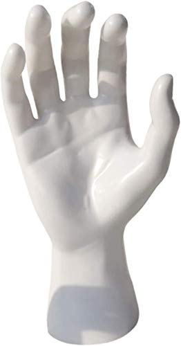 koTTIYA Hand Mannequin Jewelry Display Stand Male Hand Model Bracelet Bangle Gloves Ring Display Stand Organizer Bracelet Holder - White Right - Image 1