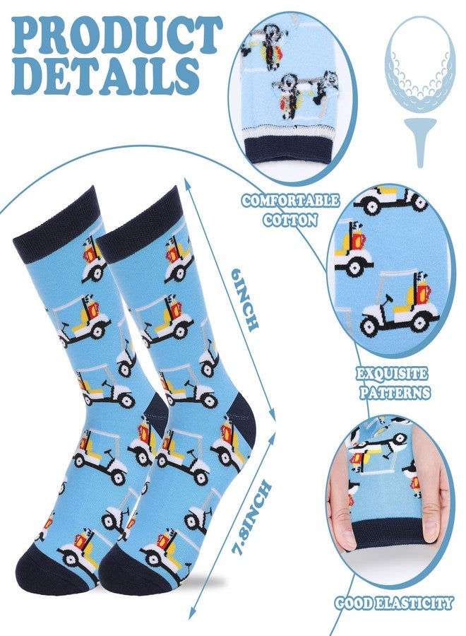 Breathffy 4 Pairs Funny Golf Sock for Men Crew Cotton Sock for Men Women Golf Lover Christmas Novelty Stuffers Gifts Ideas () - Image 2