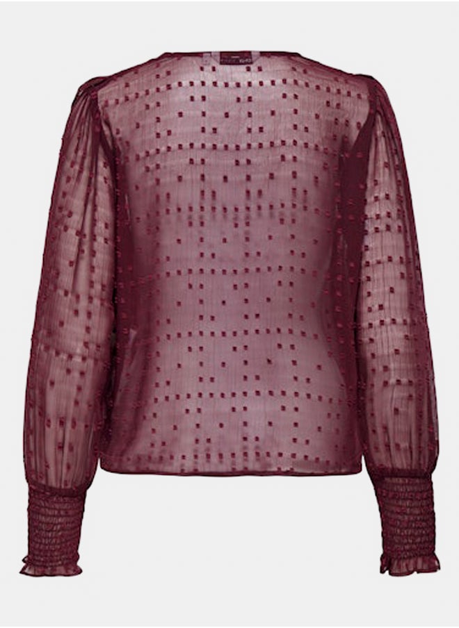 ONLY - Onleleanor Life L/S Dobby Top Wvn Noos - Image 1