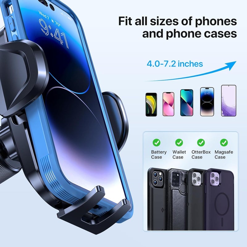 Miracase 4-in-1 Car Phone Holder with Powerful Suction Cup for Dashboard, Windshield, Air Vent, and Table - Compatible with 4.0''-7.2'' Smartphones - Image 5