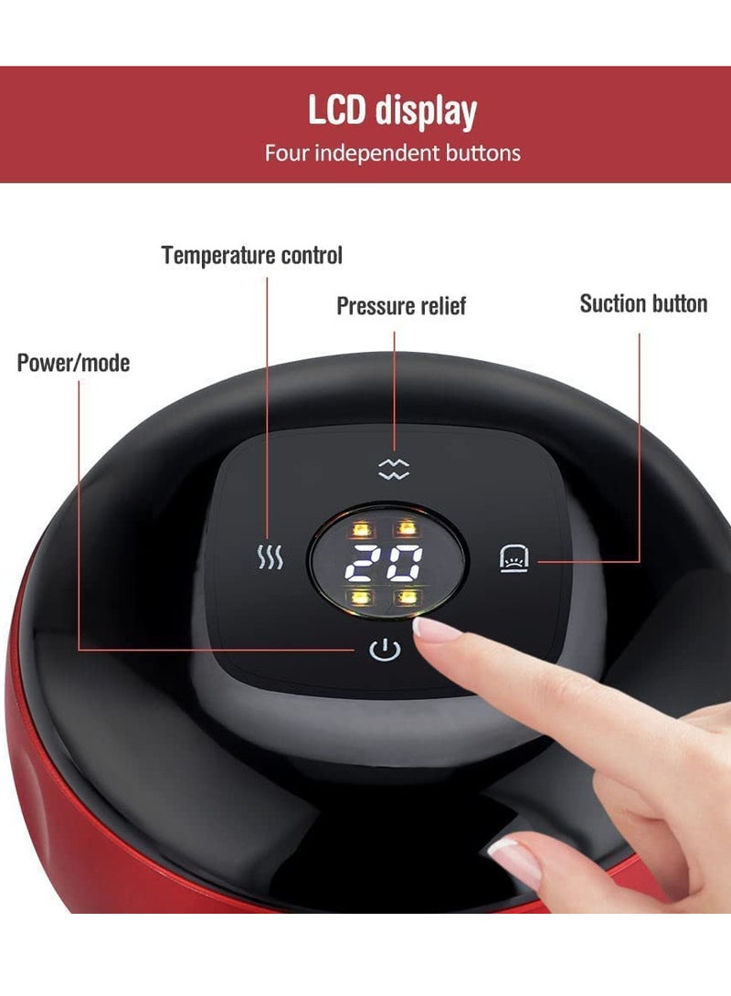 Generic Smart Electric Cupping Therapy Set Cellulite Massager Vacuum Machine Gua Sha Tool with 12 Level Temperature Suction  - Image 4