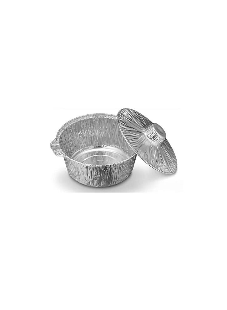 Aluminum Silver Pot Food Container With Lid  290X260x120MM - Image 2