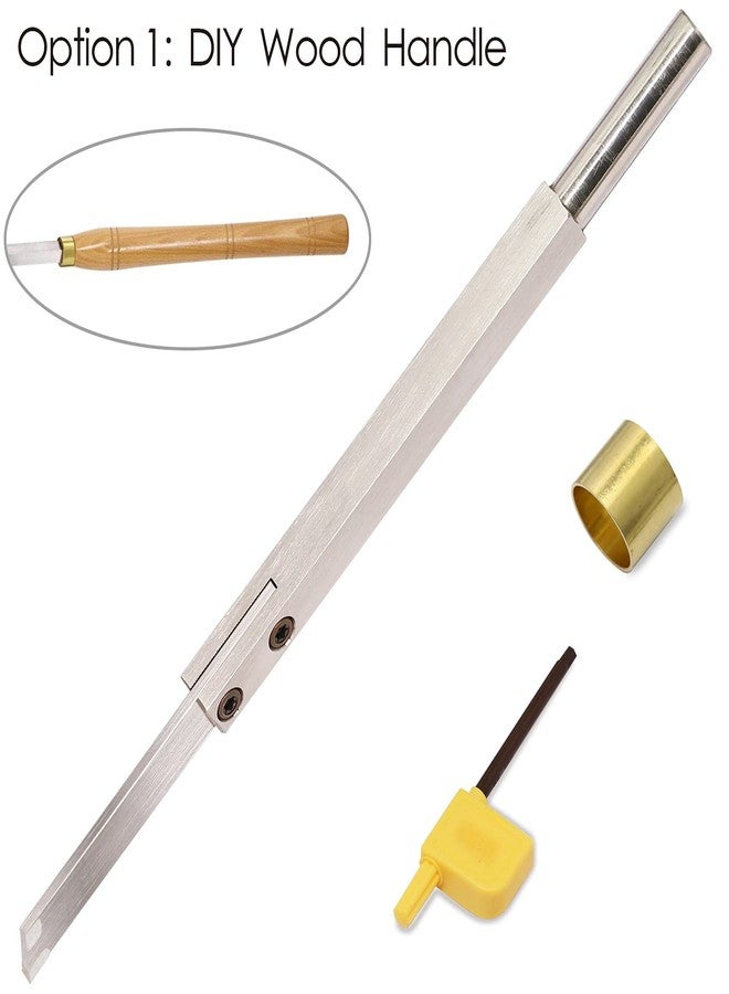 Asieg Tool 8.68 inches Carbide Parting Tool and Grooving Woodturning Tool with Copper Hoop for Wood Turning Lathe - Image 3