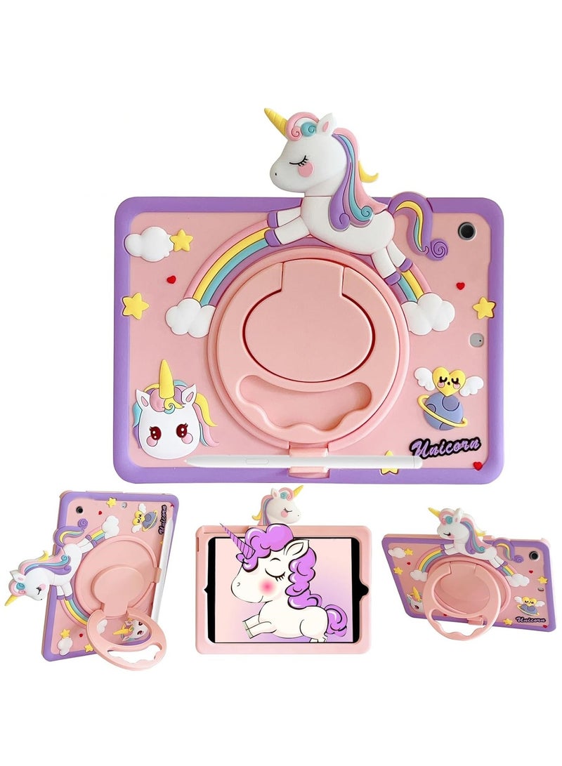 Fankalo Tablet Case Compatible with Samsung Galaxy Tab A9 8.7-Inch 2023 Kids Cover with Pen Holder, 360° Rotating Handle Stand - Image 1