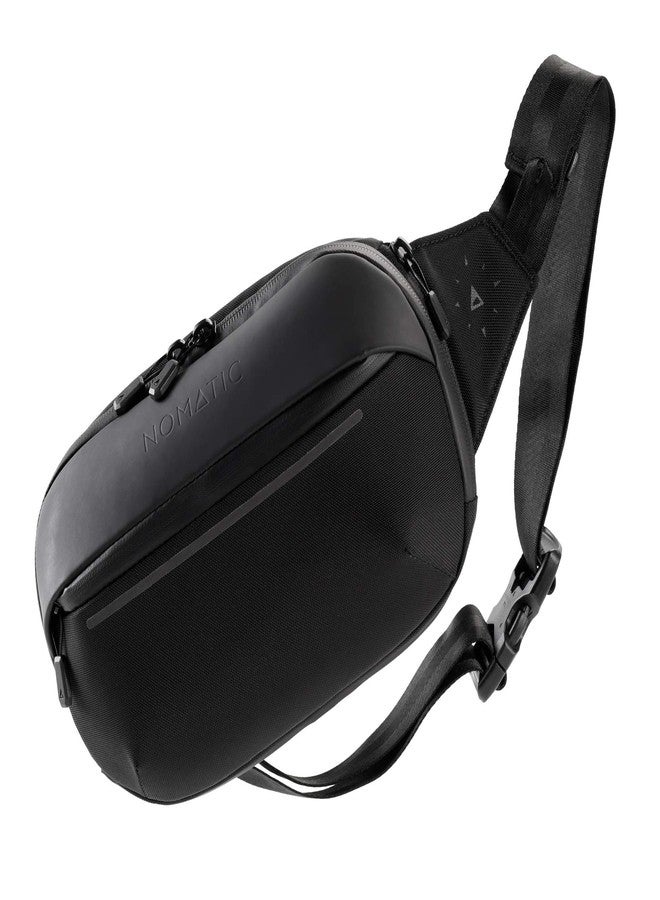 NOMATIC Navigator Sling 1L Bag - 1L w/ 2L Built-In Expansion - Slim & Lightweight Crossbody, Fanny-Pack - Water Resistant Everyday (Black) - Image 1