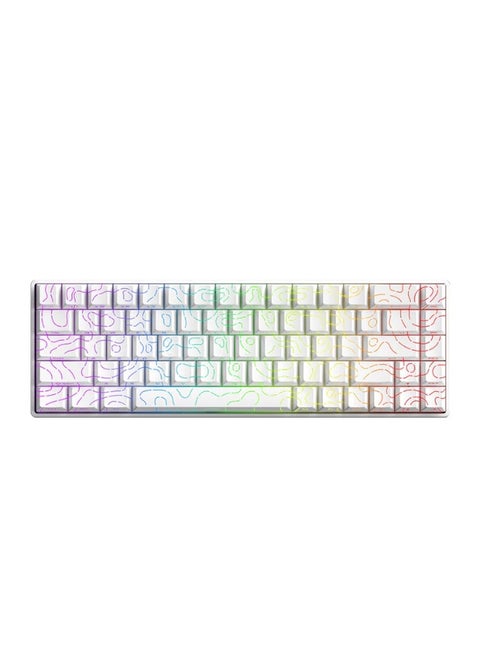 Fighting68 HE Magnetic Gaming Keyboard with Adjustable Actuation, 0.08mm RT Precision, Linear Aurora Magnetic Switch 8K Polling Rate, 68-Key Compact USB-C Wired Keyboard, Hot-Swappable, RGB Backlit (White Contours)