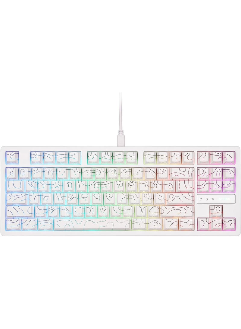 فتير لوحة مفاتيح الألعاب المغناطيسية ATO87 HE مع استجابة قابلة للتعديل، ولوحة مفاتيح بتقنية تأثير هول بزمن استجابة 0.125 مللي ثانية، ومعدل استجابة 8K، و87 مفتاحًا، وقابلة للتبديل السريع، وإضاءة RGB، ومفاتيح قابلة للتخصيص - Image 1