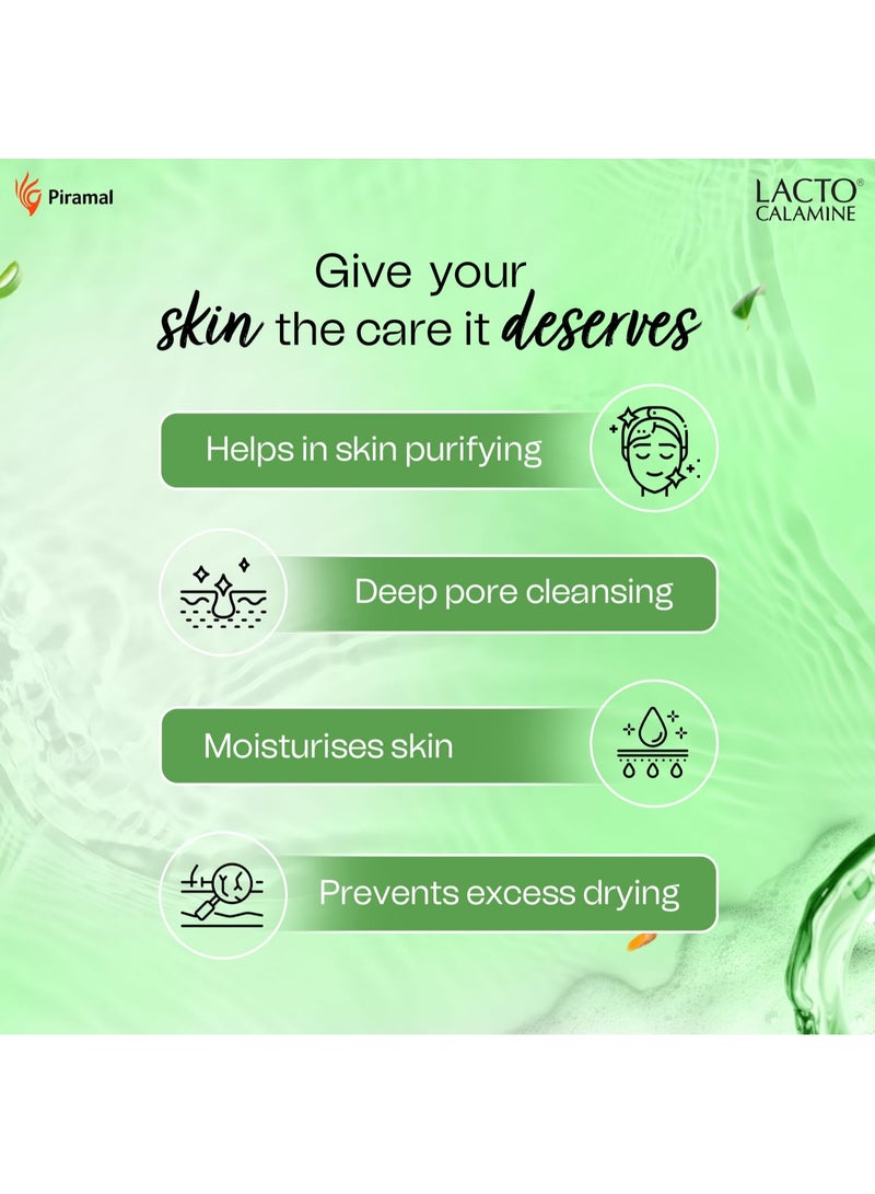 Lacto Calamine Neem Face Wash with Aloe Vera & Turmeric, Niacinamide & Salicylic Acid, 150ml - Pack of 2 - Image 2