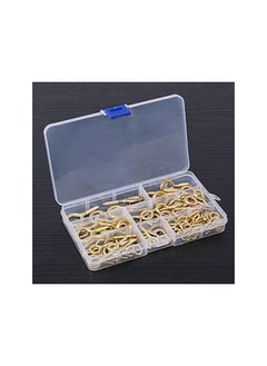 Glarks Glarks 100-Pieces 6 Size Brass Plated Lag Eyebolts Screw-in Eye Shape Screw Hooks Hanging Hooks Assortment Set  - Image 5