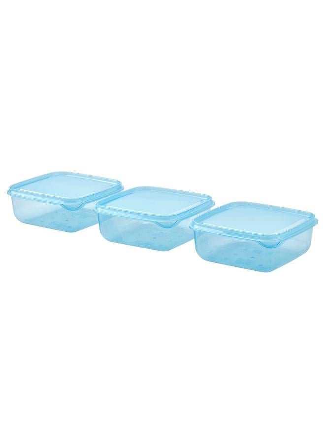 Zaboon Food Container With Lid, Blue, 0.6 L - Image 1