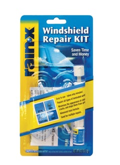 Rain-X Rain-X 600001 Windshield Repair Kit - Quick And Easy Durable Resin Based Kit for Chips and Cracks, Good For Round Damage Below 1" In Diameter And Cracks Smaller Than 12" In Length, BLUE,YELLOW  - Image 1