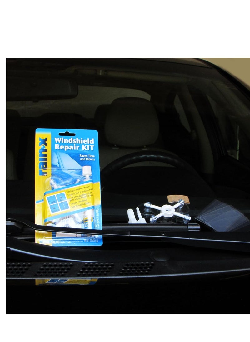 Rain-X - Rain-X 600001 Windshield Repair Kit - Quick And Easy Durable Resin Based Kit for Chips and Cracks, Good For Round Damage Below 1" In Diameter And Cracks Smaller Than 12" In Length, BLUE,YELLOW - Image 1