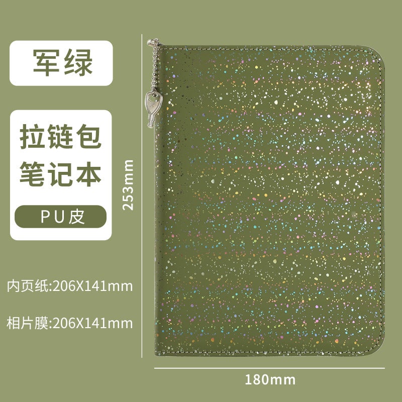 Loose-Leaf Zipper Bag Notepad A5 Multifunctional Business Manager Folder Office Bag Bill Data Po Storage - Image 1