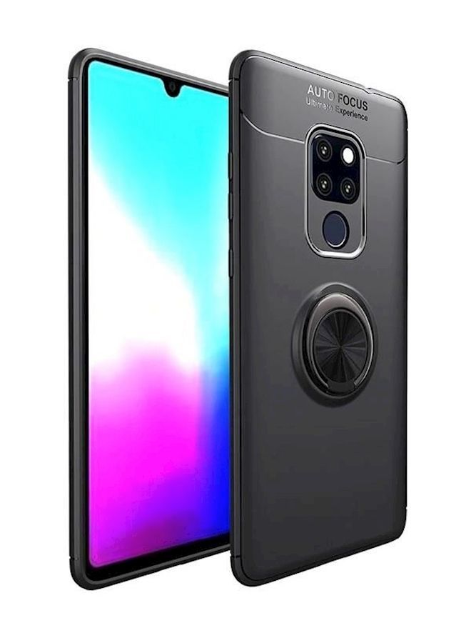 NIBEMINENT Protective Case Cover With Finger Ring Holder For Huawei Mate 20 Black - Image 1