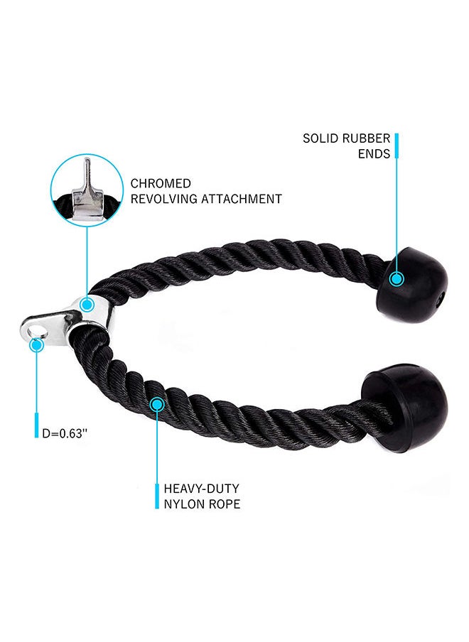 Generic - Pulldown Attachments for Gym,Cable Machine Attachment Set with Tricep Pull Down Rope, Exercise Handles and V Row Double D Handle ,Weight Lifting Workout Accessories - Image 1