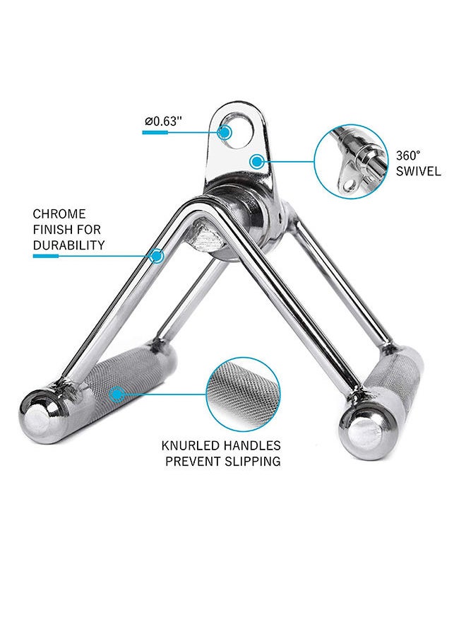 Generic - Pulldown Attachments for Gym,Cable Machine Attachment Set with Tricep Pull Down Rope, Exercise Handles and V Row Double D Handle ,Weight Lifting Workout Accessories - Image 1