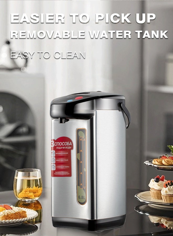 آر إيه أف موزع مياه ساخن ، غلاية مياه سعة 6.8 لتر ومسخن مع أزرار الاستغناء التلقائي واليدوي ، الإغلاق التلقائي وحماية الغليان الجاف ، 3 خيارات لتوزيع الشاي والقهوة والكاكاو الساخن وأغذية الأطفال ، 800 واط ر. 7905 - Image 4