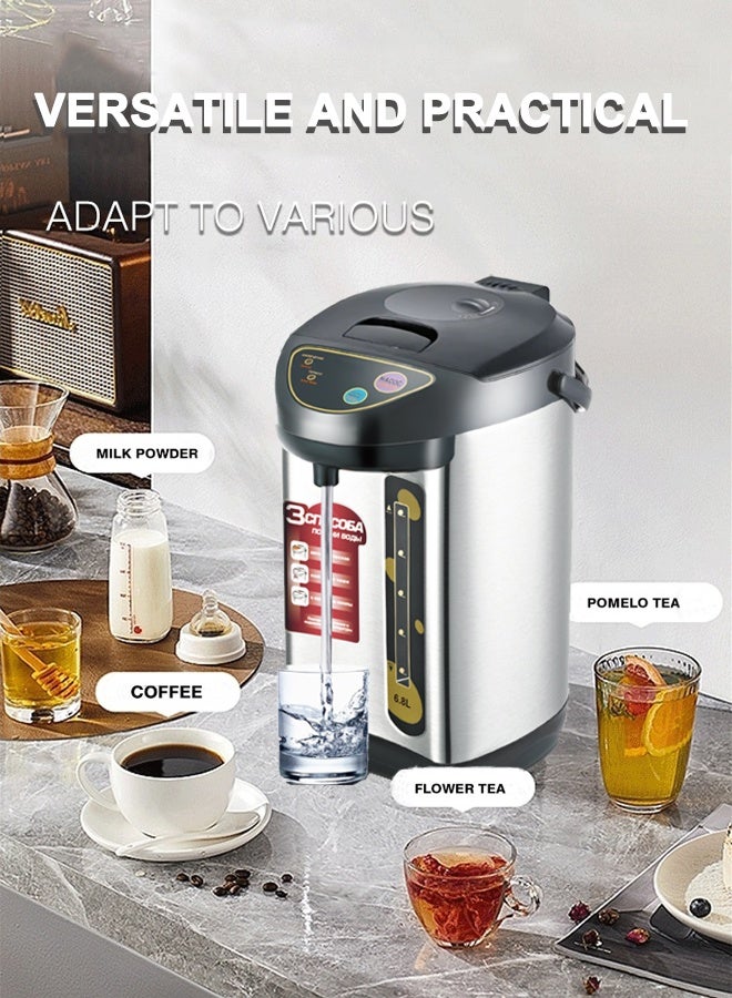 آر إيه أف موزع مياه ساخن ، غلاية مياه سعة 6.8 لتر ومسخن مع أزرار الاستغناء التلقائي واليدوي ، الإغلاق التلقائي وحماية الغليان الجاف ، 3 خيارات لتوزيع الشاي والقهوة والكاكاو الساخن وأغذية الأطفال ، 800 واط ر. 7905 - Image 2
