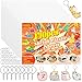 Gushu 140PCS Shrinky Plastic Sheets Kit Shrink Paper Keychain Kit with 20PCS Shrink Paper 120PCS Keychains and Open Iron Ring for Kids Creative Craft Marking Handprint Keychains - Image 3