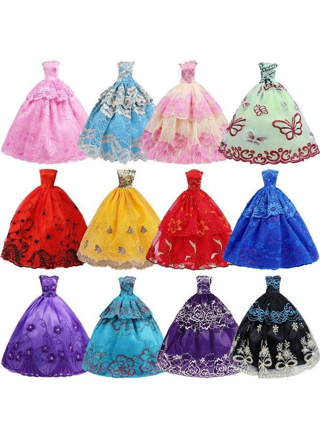 ZITA ELEMENT Lot 5 Handmade Fashion Party Dress Outfit For 11.5 Inch Girl Doll Clothes Xmas Gift Random Style.  - Image 4