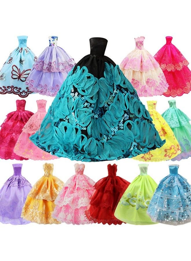 ZITA ELEMENT Lot 5 Handmade Fashion Party Dress Outfit For 11.5 Inch Girl Doll Clothes Xmas Gift Random Style.  - Image 2